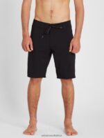 Z0ZR08283 Black Men Lido Solid Mod-Tech Trunks Volcom Clothing