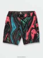 Z0ZR08285 Black Men Psyche Marble Mod-Tech Trunks Volcom Clothing - Image 5