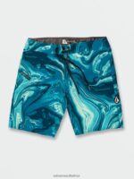 Z0ZR08286 Coastal Blue Men Psyche Marble Mod-Tech Trunks Volcom Clothing - Image 14