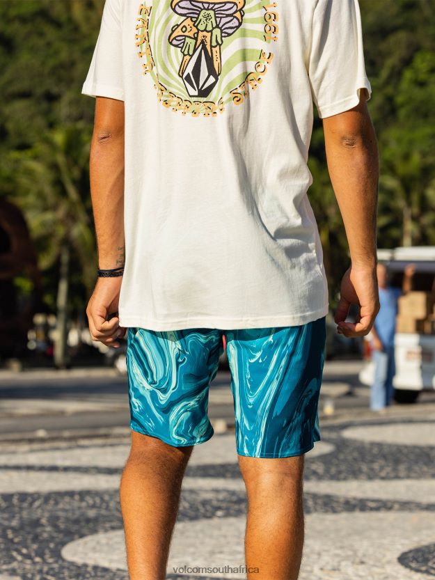 Z0ZR08286 Coastal Blue Men Psyche Marble Mod-Tech Trunks Volcom Clothing - Image 8