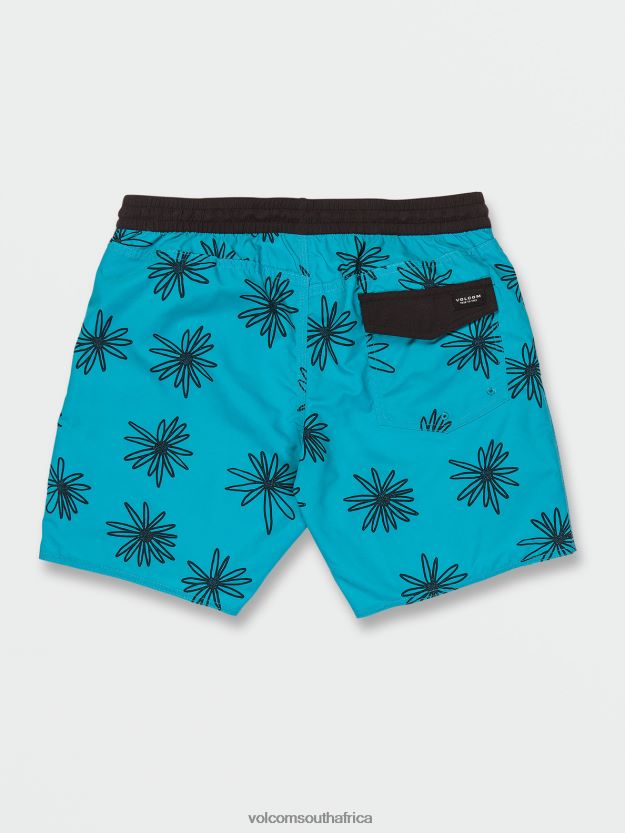 Z0ZR08289 Electric Blue Men Polly Pack Elastic Waist Trunks Volcom Clothing - Image 2