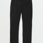 Z0ZR08290 Black Men Frickin Slim Stretch Pants Volcom Clothing