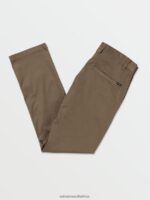Z0ZR08294 Mushroom Men Frickin Modern Stretch Chino Pants Volcom Clothing - Image 3