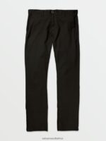 Z0ZR08295 Black Men Frickin Modern Stretch Chino Pants Volcom Clothing