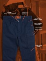 Z0ZR08296 Navy Men Workwear Caliper Pants Volcom Clothing - Image 12