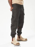 Z0ZR08297 Black Men Workwear Caliper Cuffed Pants Volcom Clothing - Image 3