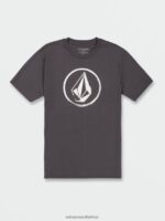 Z0ZR082 Charcoal Men Circle Stone Short Sleeve Tee Volcom Clothing
