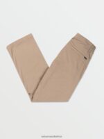 Z0ZR08301 Khaki Men Frickin Regular Stretch Pants Volcom Clothing - Image 3