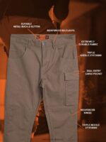 Z0ZR08302 Brindle Men Workwear Caliper Cuffed Pants Volcom Clothing - Image 22