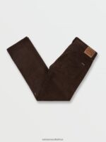 Z0ZR08303 Dark Brown Men Solver 5 Pocket Corduroy Pants Volcom Clothing - Image 3