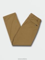 Z0ZR08305 Dark Khaki Men Frickin Skate Chino Pants Volcom Clothing - Image 2