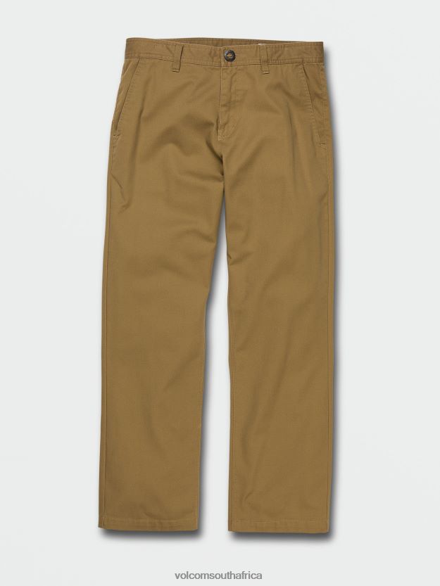z0zr08305_dark_khaki_men_frickin_skate_chino_pants_volcom_clothing.jpg Z0ZR08305 Dark Khaki Men Frickin Skate Chino Pants Volcom Clothing - Image 1
