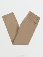 Z0ZR08307 Khaki Men Frickin Modern Stretch Chino Pants Volcom Clothing - Image 2