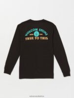 Z0ZR0830 Black Men Marcher Long Sleeve Tee Volcom Clothing - Image 3
