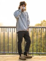 Z0ZR08312 Black Men Workwear Caliper Pants Volcom Clothing