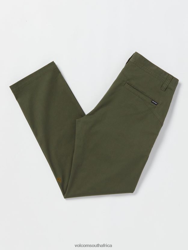 Z0ZR08313 Squadron Green Men Frickin Modern Stretch Chino Pants Volcom Clothing - Image 3