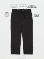 Z0ZR08316 Pirate Black Men Skate Vitals Alec Majerus Pants Volcom Clothing - Image 2