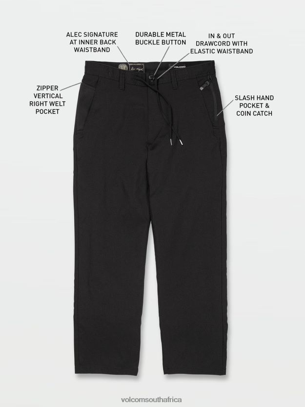 Z0ZR08316 Pirate Black Men Skate Vitals Alec Majerus Pants Volcom Clothing - Image 3