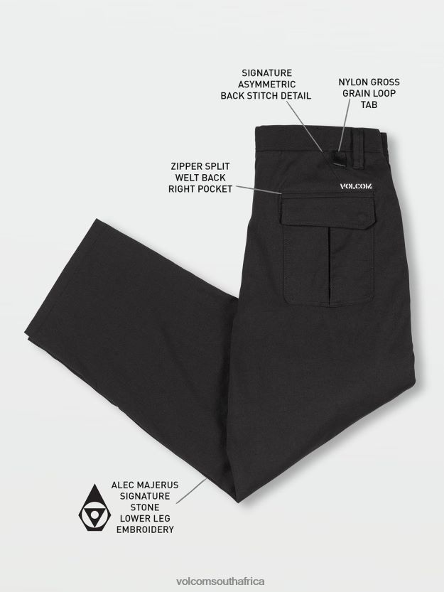 Z0ZR08316 Pirate Black Men Skate Vitals Alec Majerus Pants Volcom Clothing - Image 5