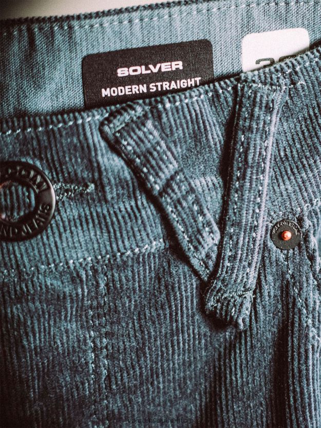 Z0ZR08319 Dark Slate Men Solver 5 Pocket Cord Pants Volcom Clothing - Image 5