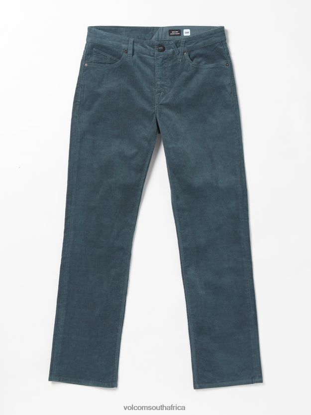 Z0ZR08319 Dark Slate Men Solver 5 Pocket Cord Pants Volcom Clothing - Image 1