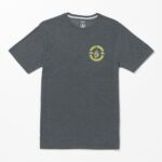 Z0ZR0831 Dark Black Heather Men Fried Short Sleeve Tee Volcom Clothing
