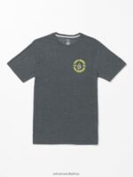 Z0ZR0831 Dark Black Heather Men Fried Short Sleeve Tee Volcom Clothing