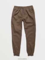 Z0ZR08322 Mushroom Men Frickin Slim Jogger Pants Volcom Clothing