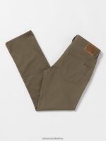 Z0ZR08324 Bison Men Solver 5 Pocket Slub Pants Volcom Clothing - Image 2