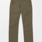 Z0ZR08324 Bison Men Solver 5 Pocket Slub Pants Volcom Clothing