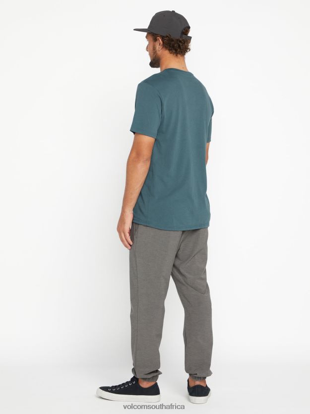 Z0ZR08326 Heather Grey Men Frickin Cross Shred Elastic Waist Joggers Volcom Clothing - Image 2