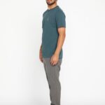 Z0ZR08326 Heather Grey Men Frickin Cross Shred Elastic Waist Joggers Volcom Clothing