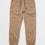 Z0ZR08327 Khaki Men Frickin Slim Jogger Pants Volcom Clothing