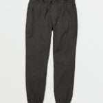 Z0ZR08328 Charcoal Heather Men Frickin Slim Jogger Pants Volcom Clothing