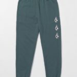 Z0ZR08331 Dark Slate Men Iconic Stone Fleece Pants Volcom Clothing