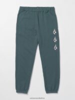 Z0ZR08331 Dark Slate Men Iconic Stone Fleece Pants Volcom Clothing
