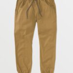 Z0ZR08333 Dark Khaki Men Frickin Slim Jogger Pants Volcom Clothing