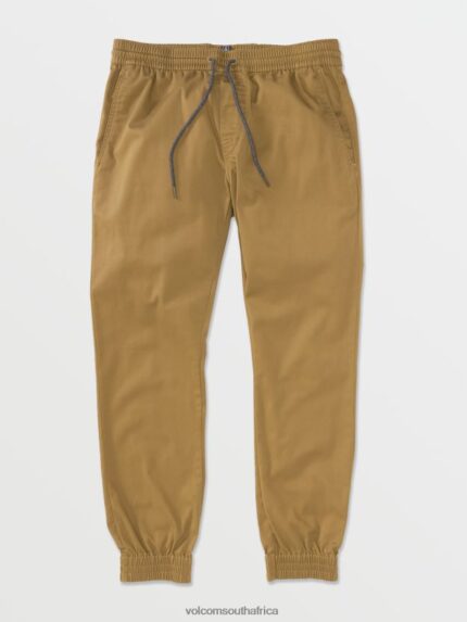 Z0ZR08333 Dark Khaki Men Frickin Slim Jogger Pants Volcom Clothing