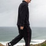 Z0ZR08335 Black Men Surf Vitals Jack Robinson Elastic Waist Pants Volcom Clothing