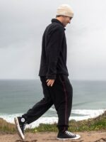 Z0ZR08335 Black Men Surf Vitals Jack Robinson Elastic Waist Pants Volcom Clothing