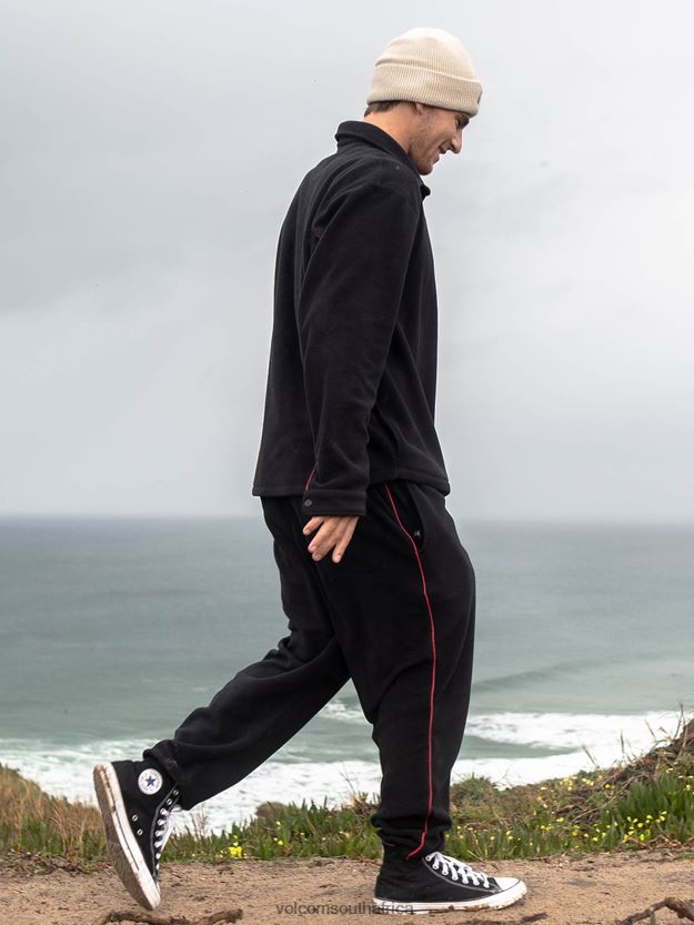 Z0ZR08335 Black Men Surf Vitals Jack Robinson Elastic Waist Pants Volcom Clothing - Image 1