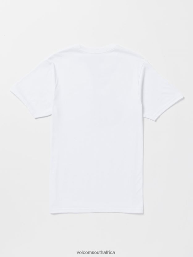 Z0ZR0833 White Men Circle Stone Short Sleeve Tee Volcom Clothing - Image 2