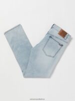 Z0ZR08341 Powder Blue Men Solver Denim Pants Volcom Clothing - Image 2