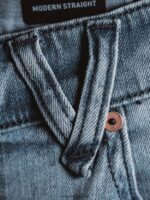 Z0ZR08341 Powder Blue Men Solver Denim Pants Volcom Clothing - Image 6