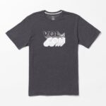 Z0ZR0834 Dark Black Heather Men Stone Shifty Short Sleeve Tee Volcom Clothing