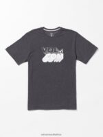 Z0ZR0834 Dark Black Heather Men Stone Shifty Short Sleeve Tee Volcom Clothing