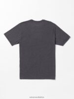 Z0ZR0834 Dark Black Heather Men Stone Shifty Short Sleeve Tee Volcom Clothing - Image 3