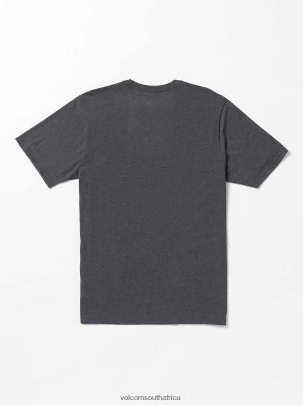 Z0ZR0834 Dark Black Heather Men Stone Shifty Short Sleeve Tee Volcom Clothing - Image 3