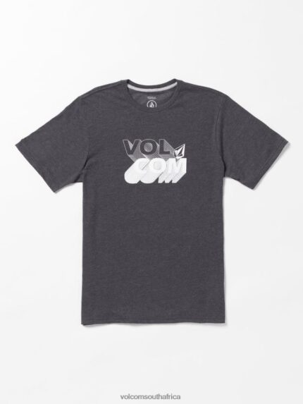 Z0ZR0834 Dark Black Heather Men Stone Shifty Short Sleeve Tee Volcom Clothing