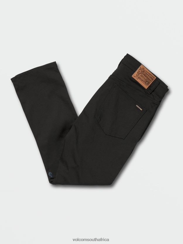 Z0ZR08350 Black on Black Men Vorta Slim Fit Jeans Volcom Clothing - Image 3